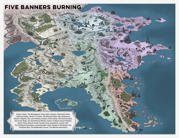 Thumbnail for Daggerheart Five Banners Burning (colored)